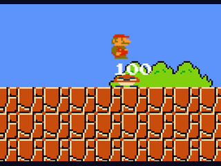 Super Mario Bros screenshot - Mario collecting coins and power-ups underground